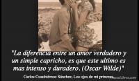 La diferencia entre un amor verdadero y un simple capricho, es que este ultimo es mas intenso y duradero. (Oscar Wilde)