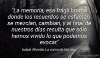 La suma de los das, Isabel Allende
